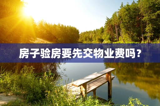 房子验房要先交物业费吗？