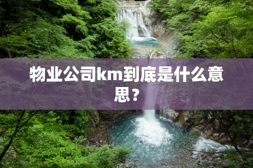 物业公司km到底是什么意思？