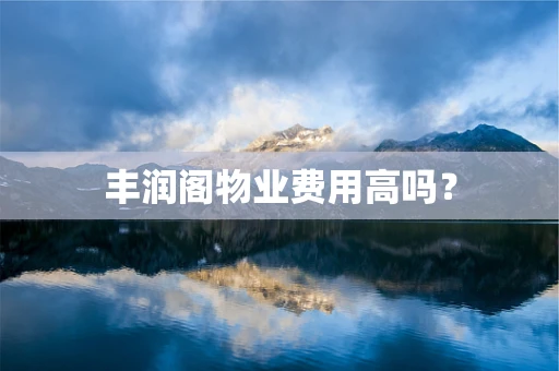 丰润阁物业费用高吗？