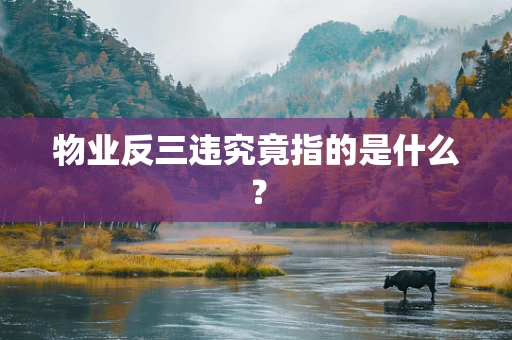 物业反三违究竟指的是什么？