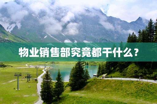 物业销售部究竟都干什么？