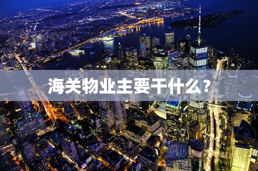 海关物业主要干什么？