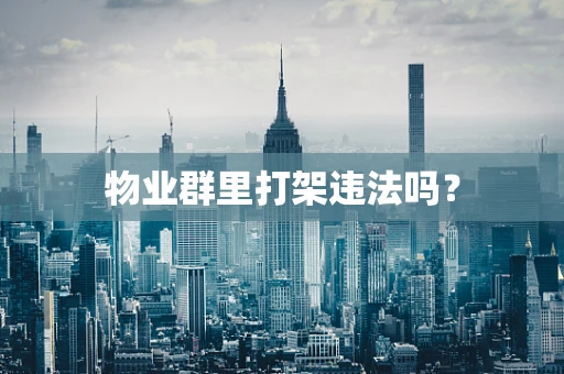物业群里打架违法吗？