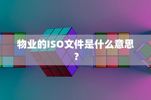 物业的ISO文件是什么意思？