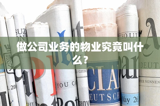 做公司业务的物业究竟叫什么？