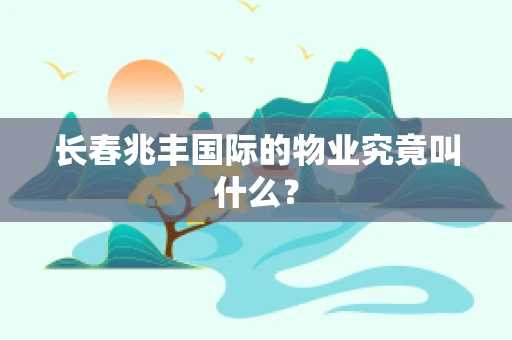 长春兆丰国际的物业究竟叫什么？