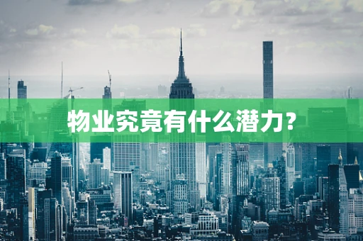 物业究竟有什么潜力？