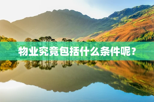 物业究竟包括什么条件呢？