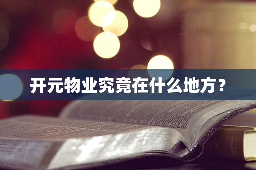开元物业究竟在什么地方？