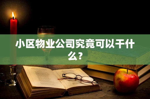 小区物业公司究竟可以干什么？
