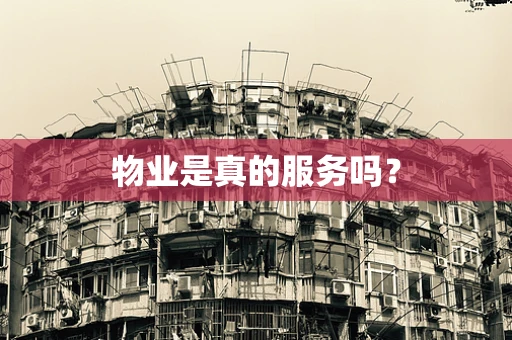 物业是真的服务吗？