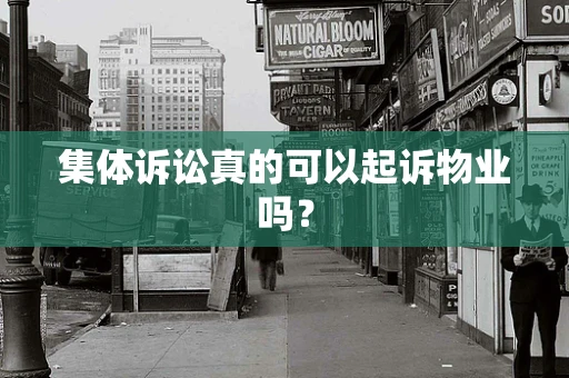 集体诉讼真的可以起诉物业吗？