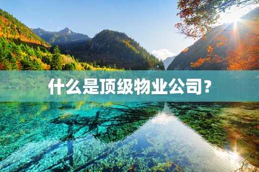 什么是顶级物业公司？