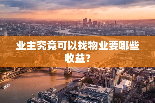业主究竟可以找物业要哪些收益？