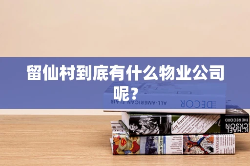 留仙村到底有什么物业公司呢？