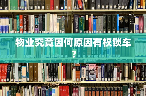 物业究竟因何原因有权锁车？