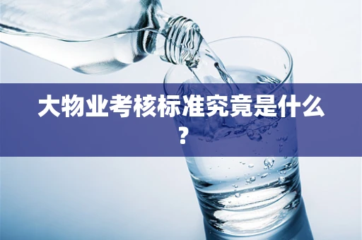 大物业考核标准究竟是什么？