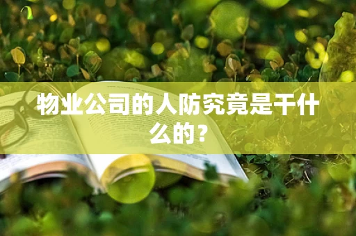 物业公司的人防究竟是干什么的？