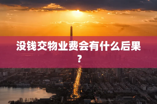 没钱交物业费会有什么后果？