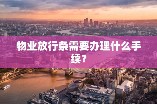 物业放行条需要办理什么手续？