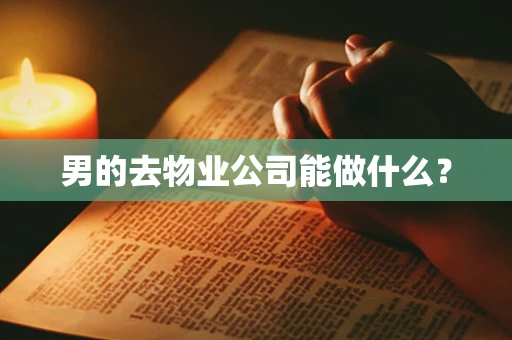 男的去物业公司能做什么？