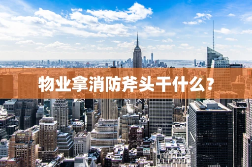 物业拿消防斧头干什么？