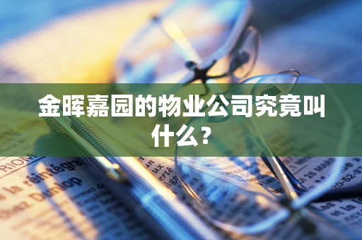 金晖嘉园的物业公司究竟叫什么？