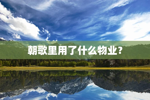 朝歌里用了什么物业？