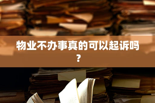 物业不办事真的可以起诉吗？