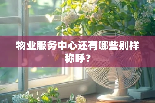 物业服务中心还有哪些别样称呼？