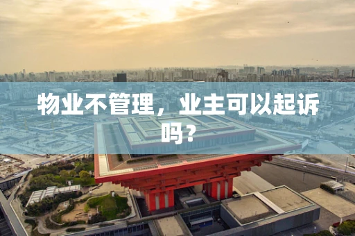 物业不管理，业主可以起诉吗？