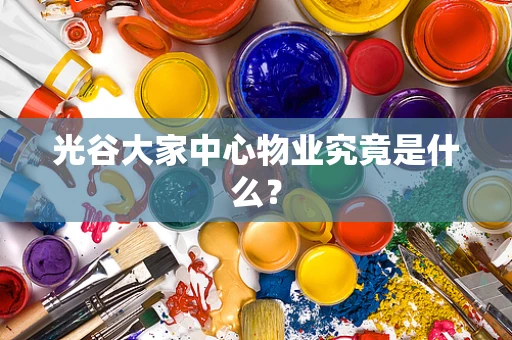 光谷大家中心物业究竟是什么？
