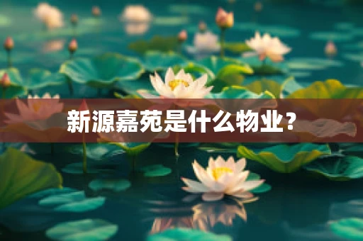 新源嘉苑是什么物业？