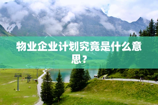 物业企业计划究竟是什么意思？