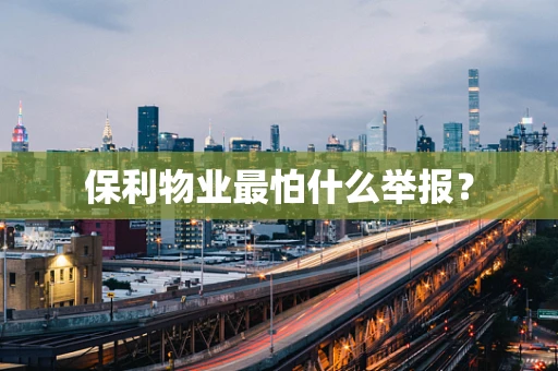 保利物业最怕什么举报？