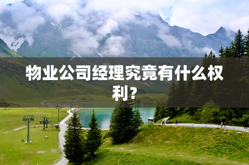 物业公司经理究竟有什么权利？