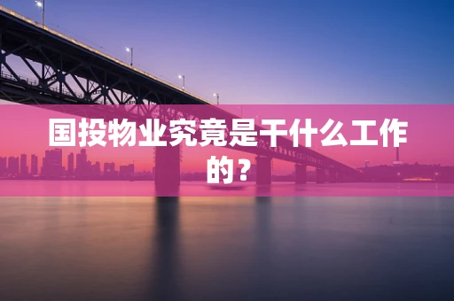 国投物业究竟是干什么工作的？