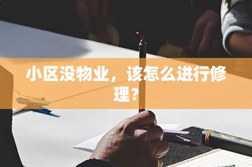 小区没物业，该怎么进行修理？